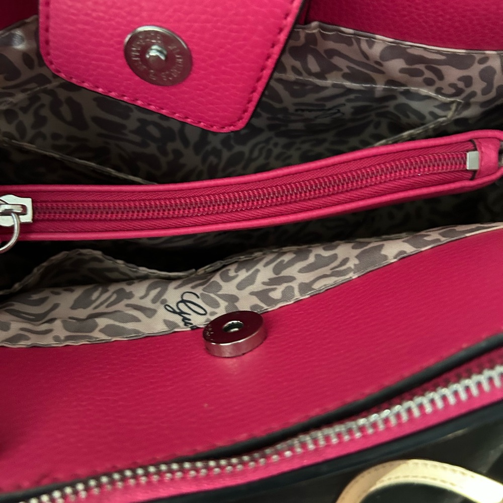 Guess Pink and Tan Satchel - Picture 6 of 16